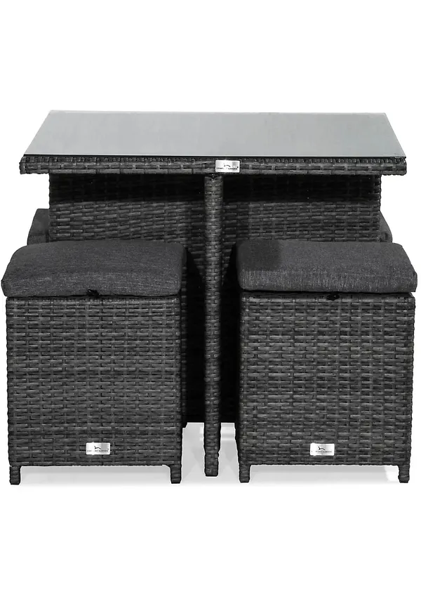 Elegant trädgårdsbord i mörkgrått från Comfort Garden.