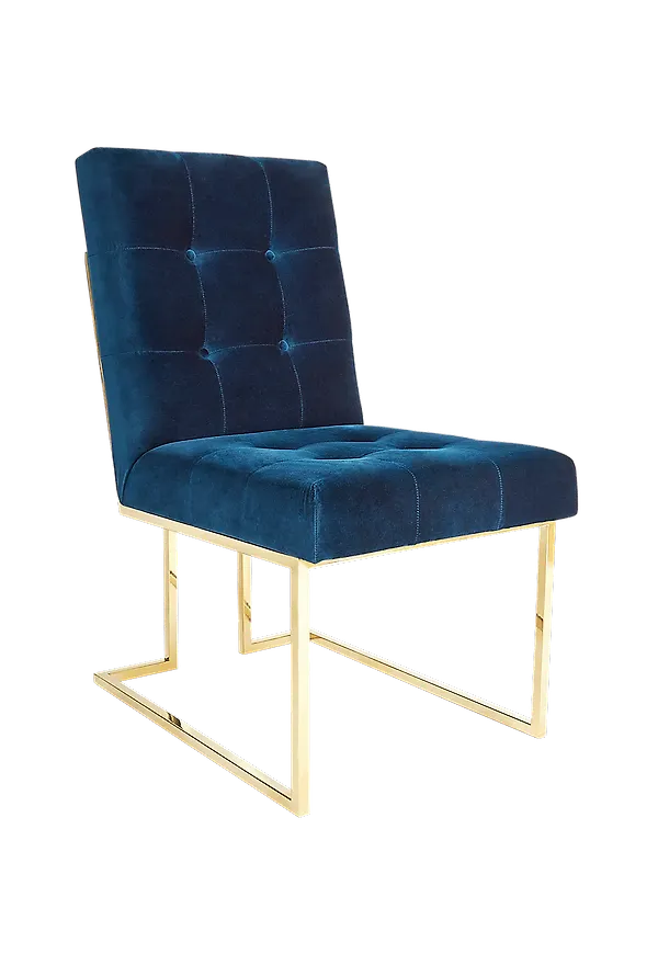 Otroligt fin matsalsstol i marinblått från Jonathan Adler.