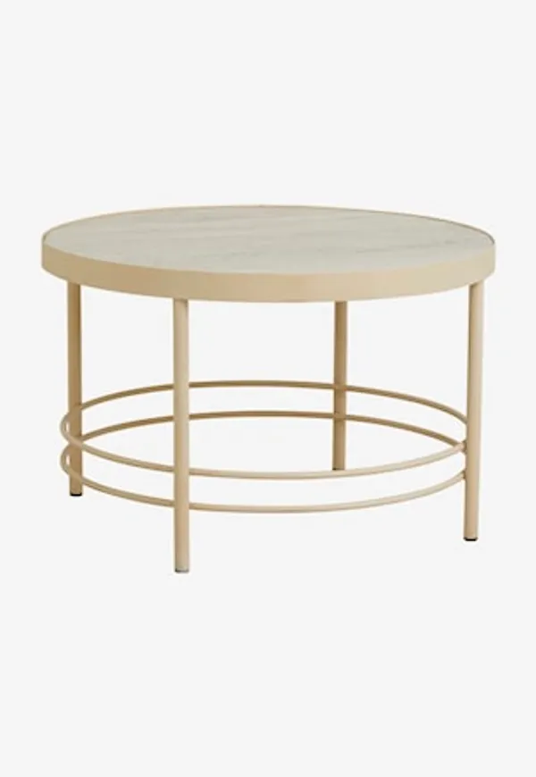 Beige Nordal-soffbord i trendig modell.