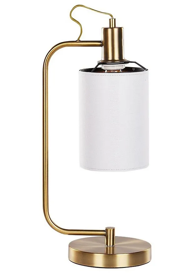Vacker lampa i kopparfärgad färg gjord i järn.