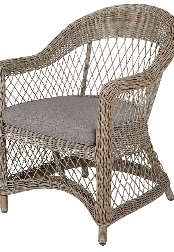 Skön aluminiumstol i beiget från Brafab.