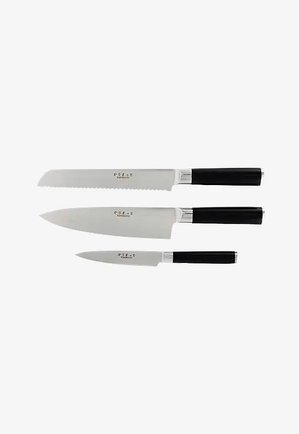 Svart Karimatto-knivset i trendig modell.