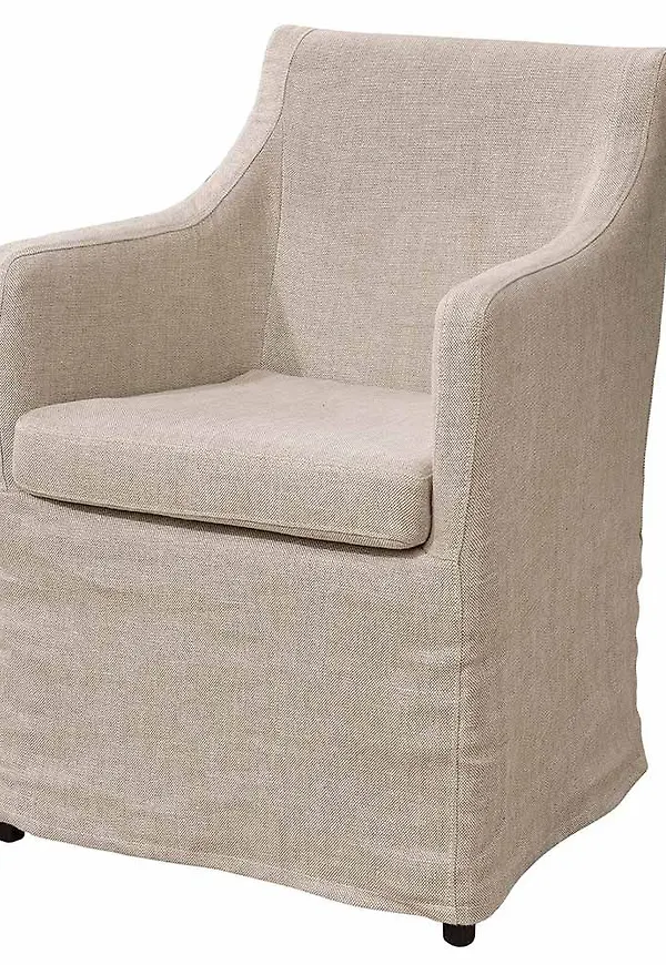 Exklusiv svart karmstol i linne från Artwood.