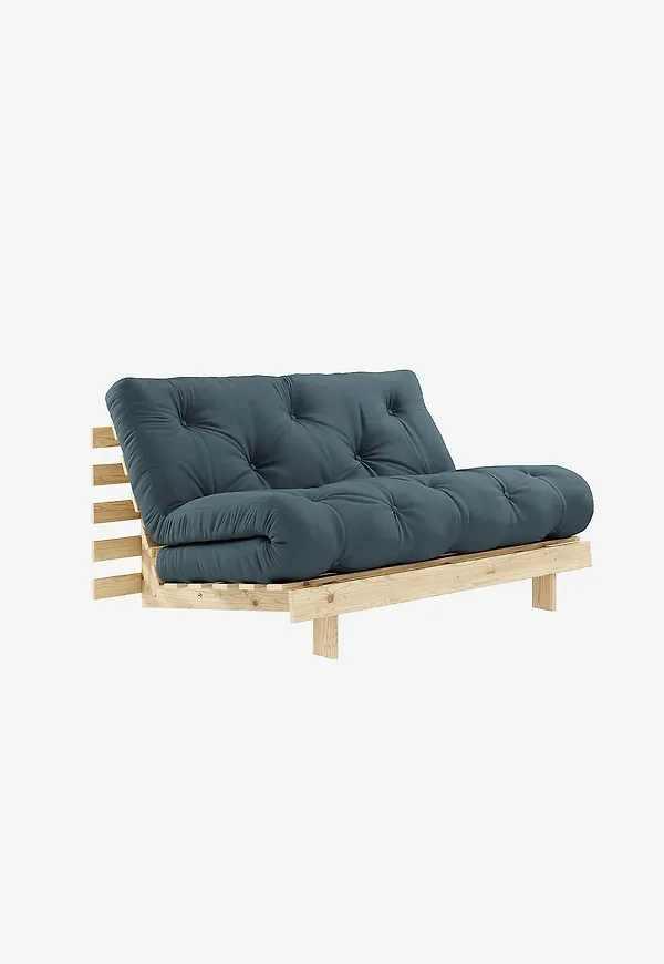Blå Karup-soffa i fin modell.
