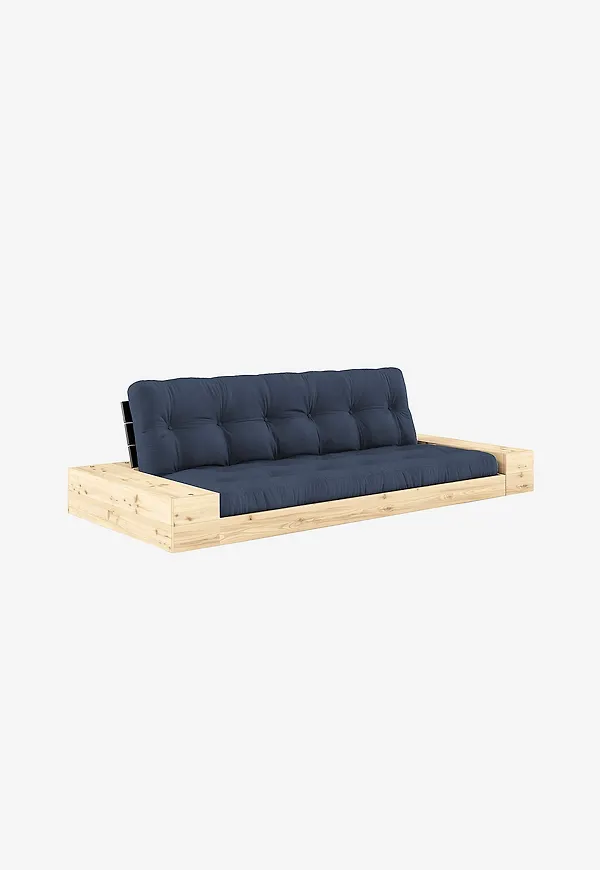 Blå Karup Design-bäddsoffa i mysig modell.
