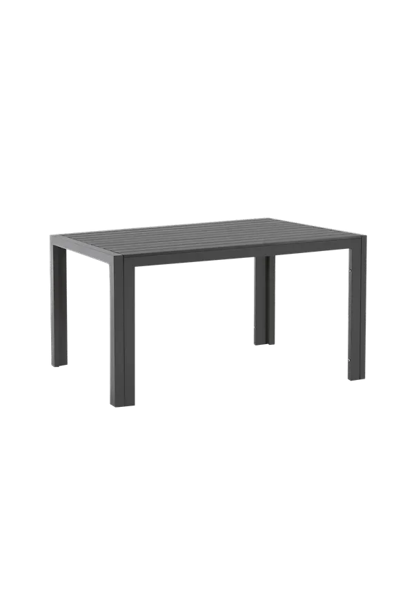 Vacker svart utemöbel i aluminium från Kave Home.