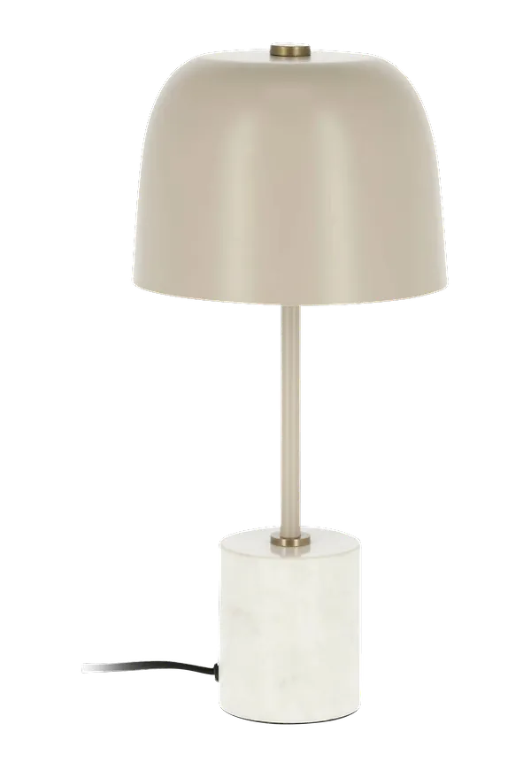 Fantastiskt snygg bordslampa i beiget från Kave Home.