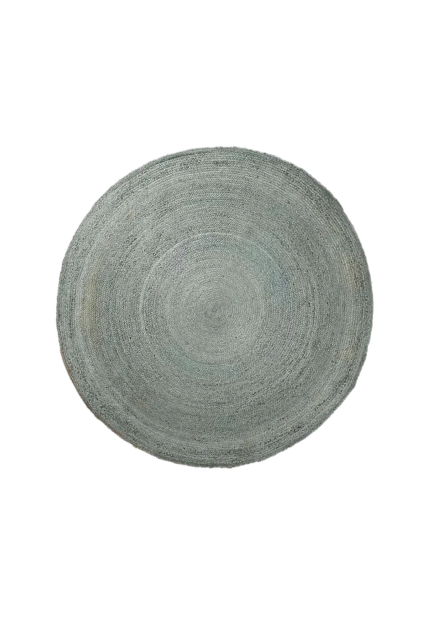 Stilriktig jutematta i blått från Kave Home.