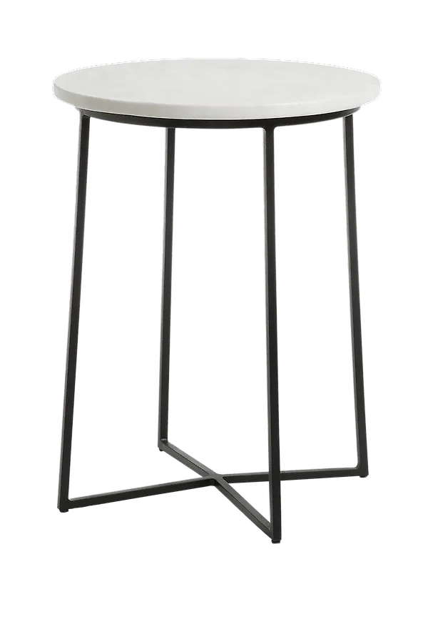 Moderiktig vit bord i järn från Kave Home.