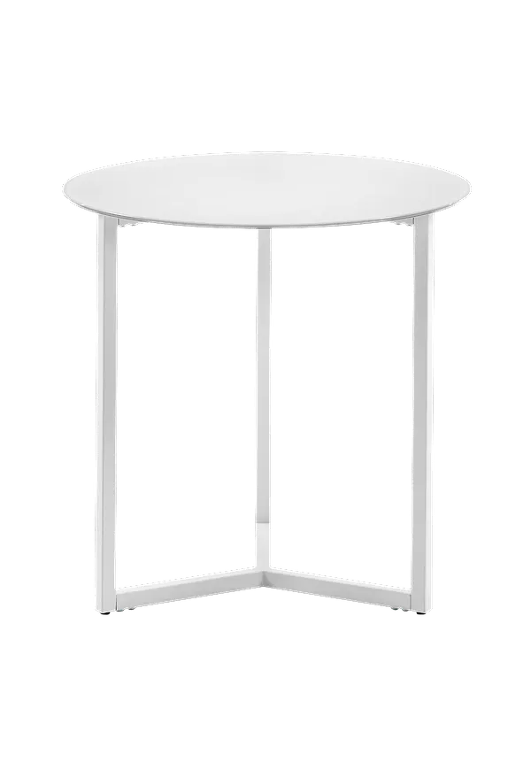 Vit Kave Home-sidobord i fin modell.