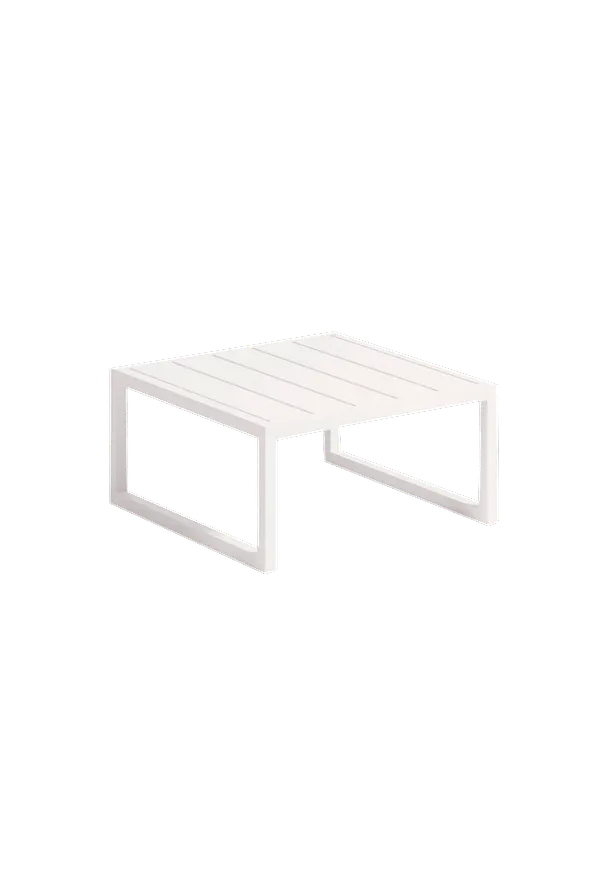 Jättefin aluminiumbord i vitt från Kave Home.