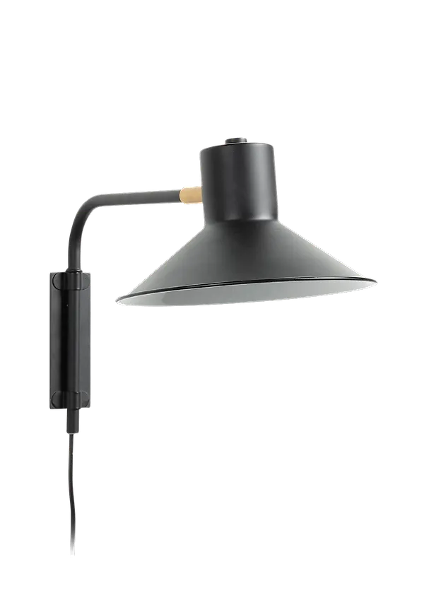 Otroligt fin vägglampa i svart från Kave Home.