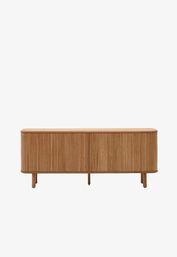Brun Kave Home-skjutdörr i jättefin modell.