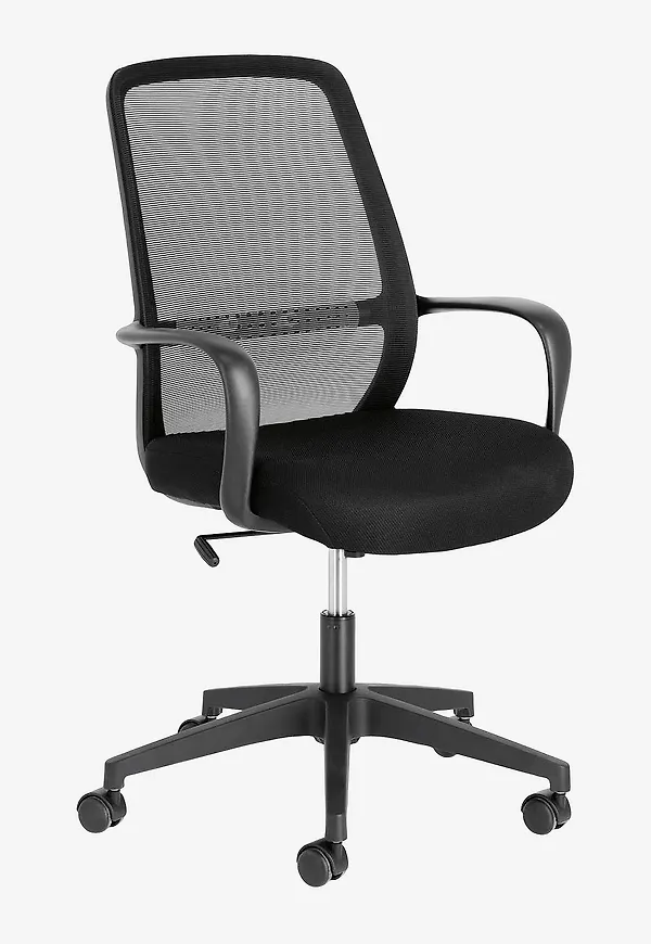 Svart Kave Home-kontorsstol i klassisk modell.