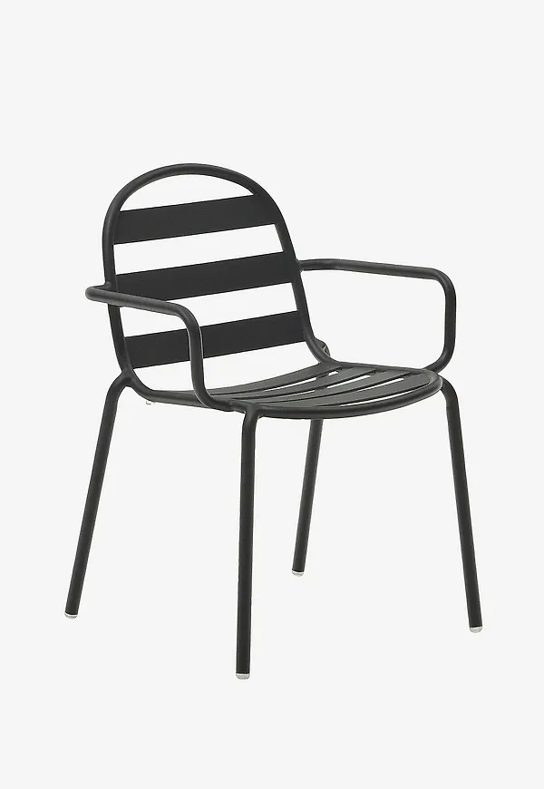 Modern utomhusstol i grått från Kave Home.