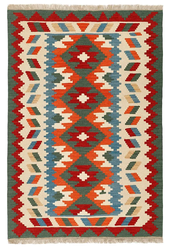 Flerfärgad matta som passar perfekt till våren 2025!