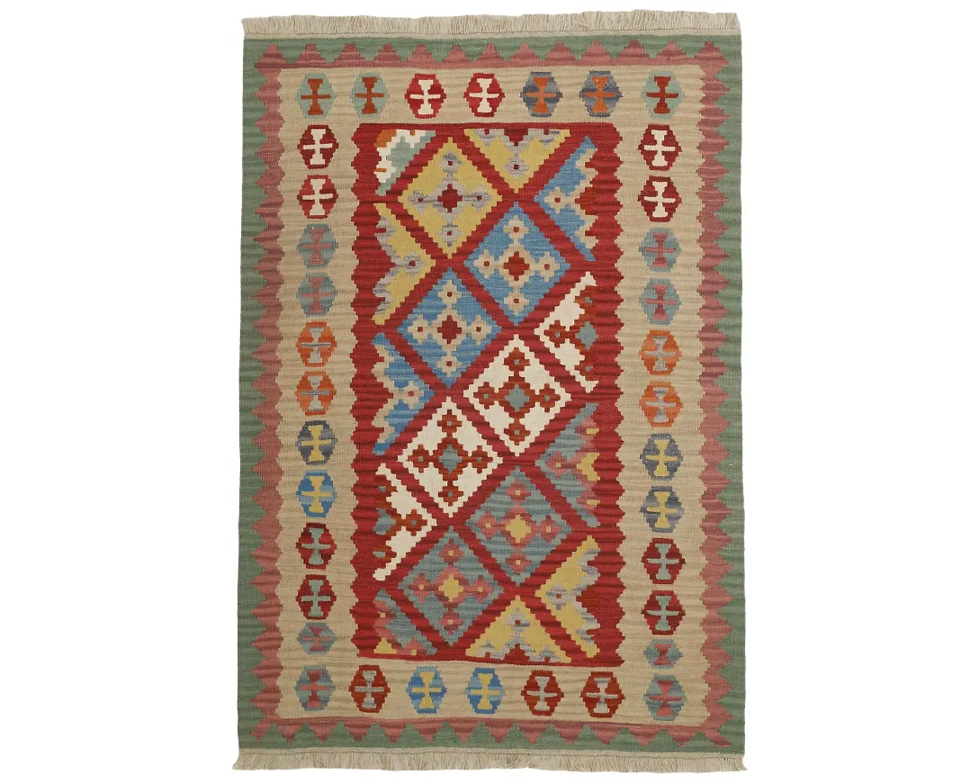 Flerfärgad ullmatta som passar perfekt till våren 2025!