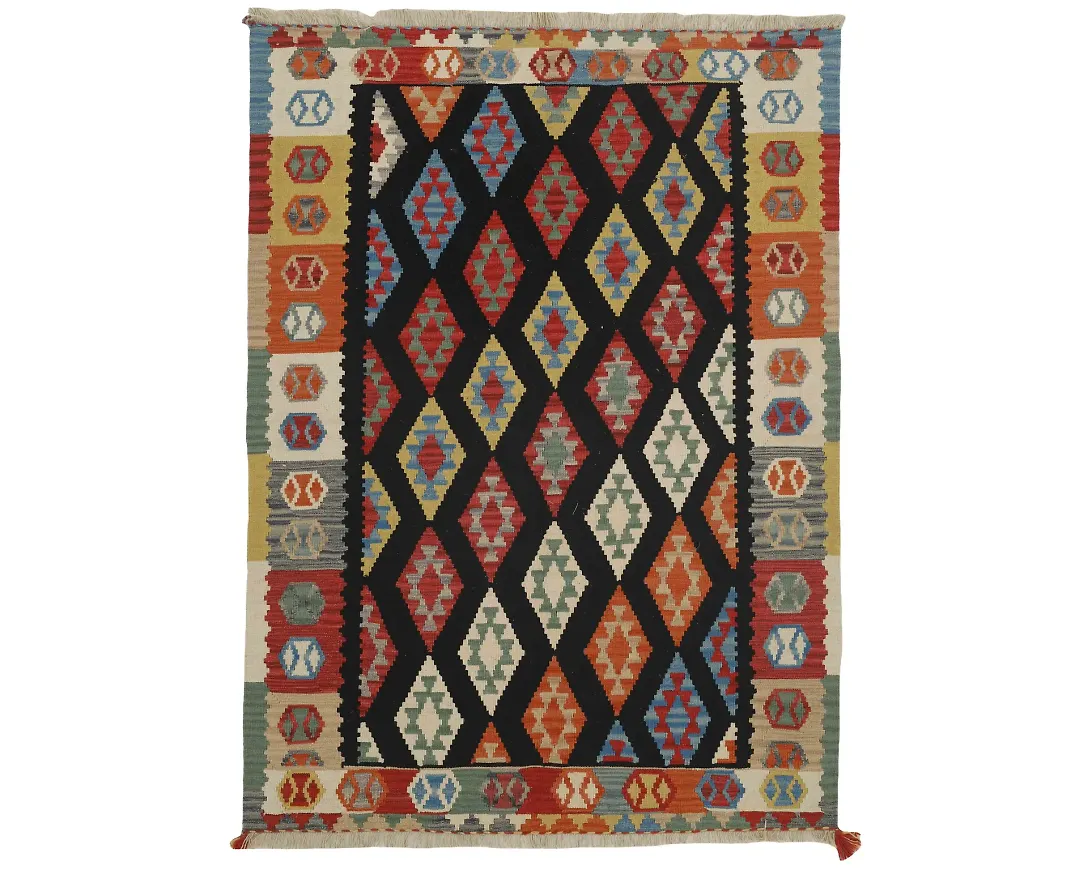 Flerfärgad ullmatta som passar perfekt till våren 2025!