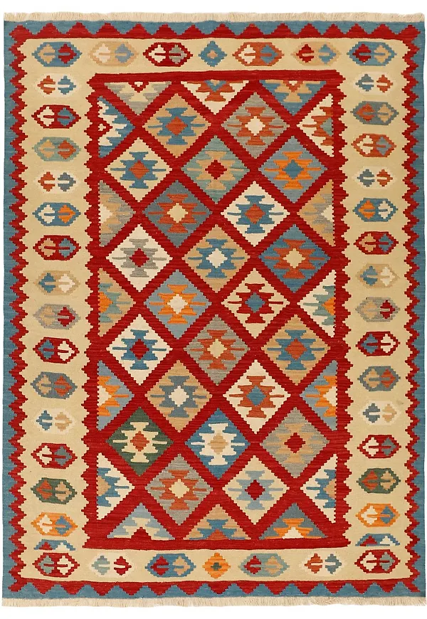 Flerfärgad matta som passar perfekt till våren 2025!