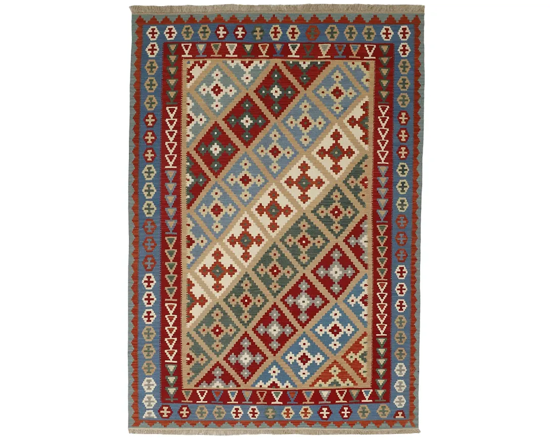 Flerfärgad ullmatta som passar perfekt till våren 2025!