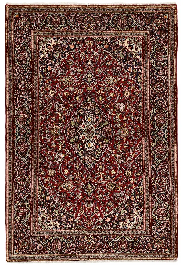 Härlig blå ullmatta 2026 från Rezas.