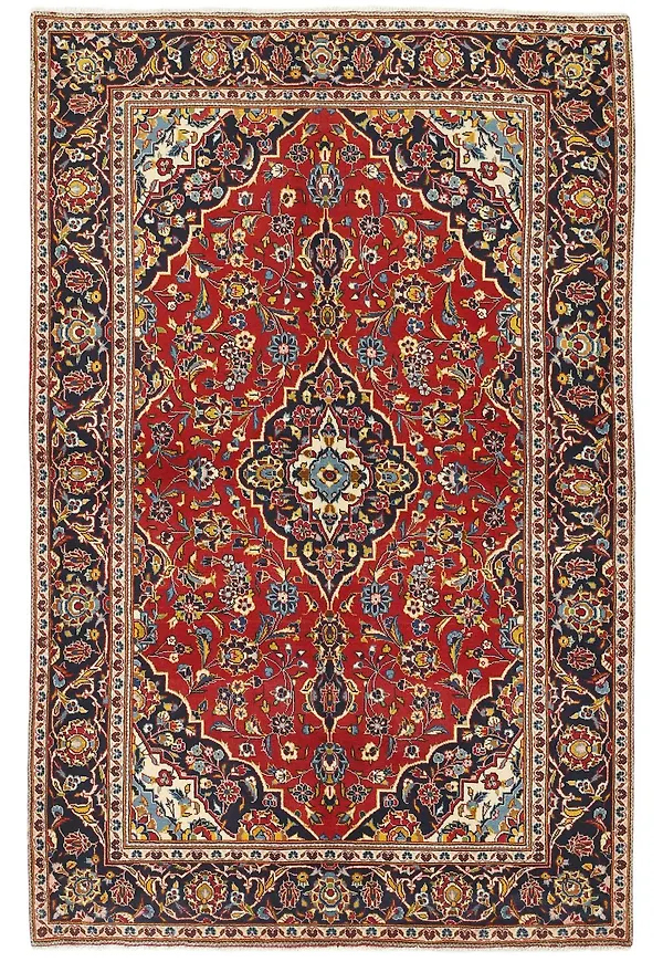 Riktigt snygg blå ullmatta 2026 från Rezas.