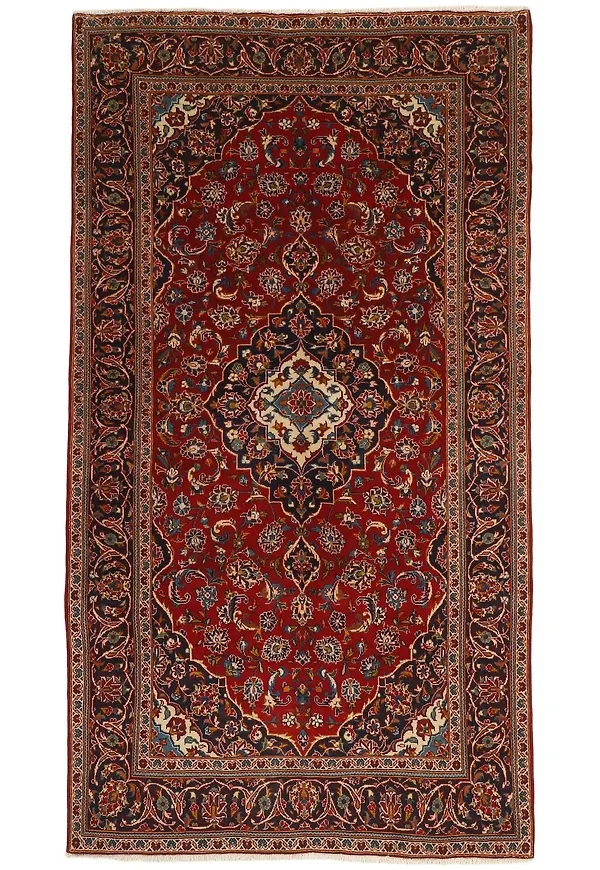 Stilriktig ullmatta i blått från Rezas.