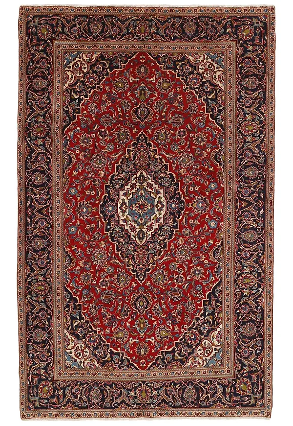 Klassisk blå ullmatta 2026 från Rezas.