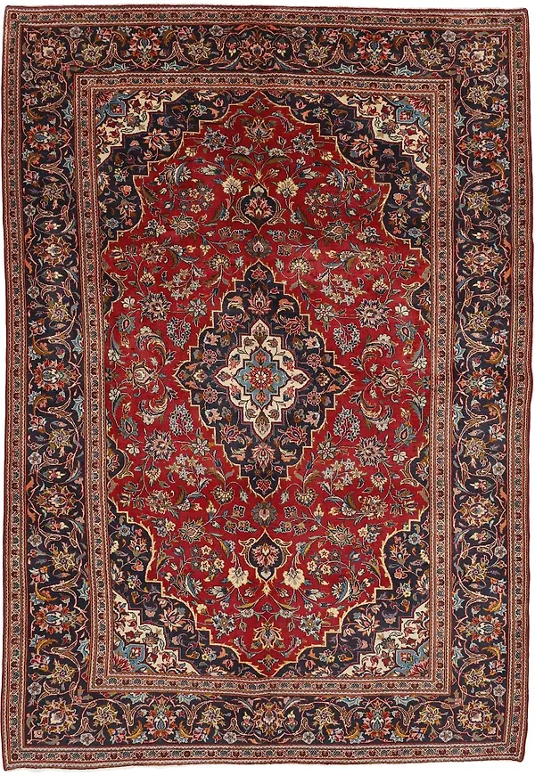 Klassisk blå ullmatta 2026 från Rezas.