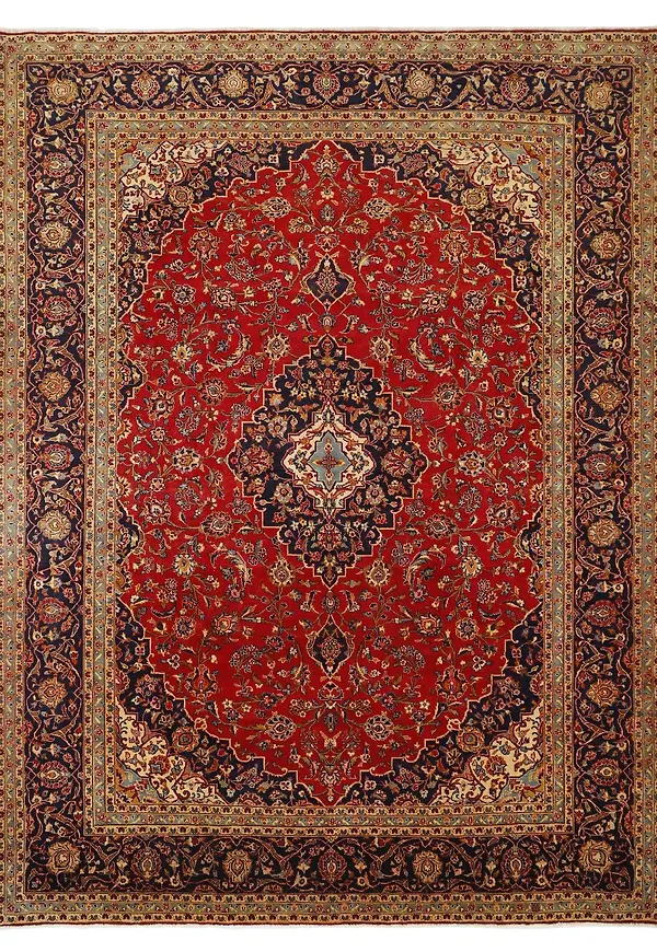 Blå Rezas-matta i fantastiskt fin modell.