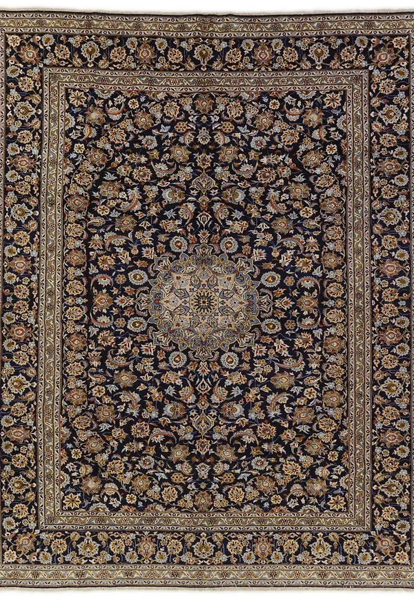 Blå Rezas-ullmatta i riktigt snygg modell.