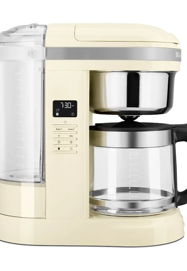Klassisk kaffebryggare i vitt från KitchenAid.