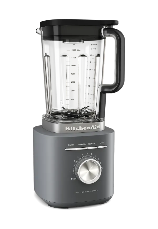 Modern blender i grått från KitchenAid.