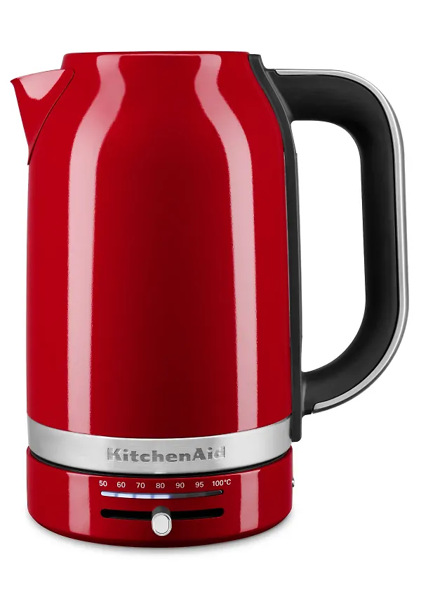 Elegant vattenkokare i rött från KitchenAid.
