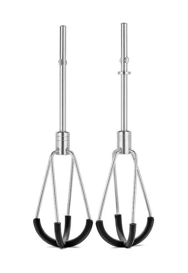 Silverfärgad KitchenAid-visp i supersnygg modell.