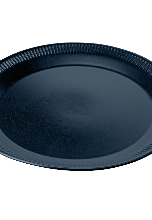 Blå Knabstrup Keramik-mattallrik i otroligt fin modell.