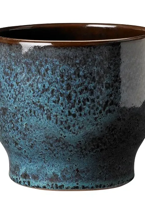 Stilriktig ytterkruka i blått från Knabstrup Keramik.