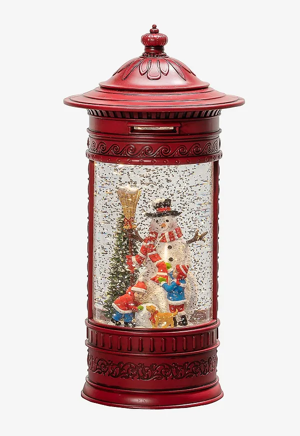 Röd Konstsmide-lampa i härlig modell.