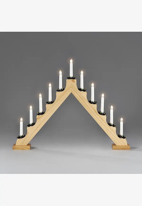 Beige Konstsmide-ljusstake i fantastiskt snygg modell.