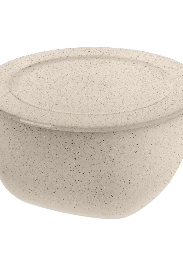 Beige Koziol-skål i jättesnygg modell.