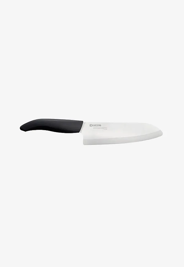 Vit Kyocera-kockkniv i stilriktig modell.