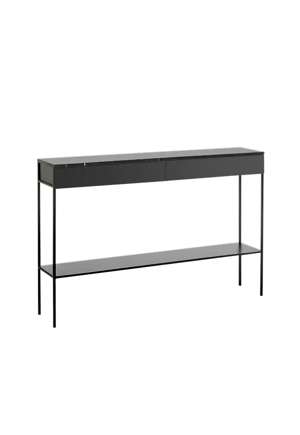 Svart La Redoute-avlastningsbord i klassisk modell.