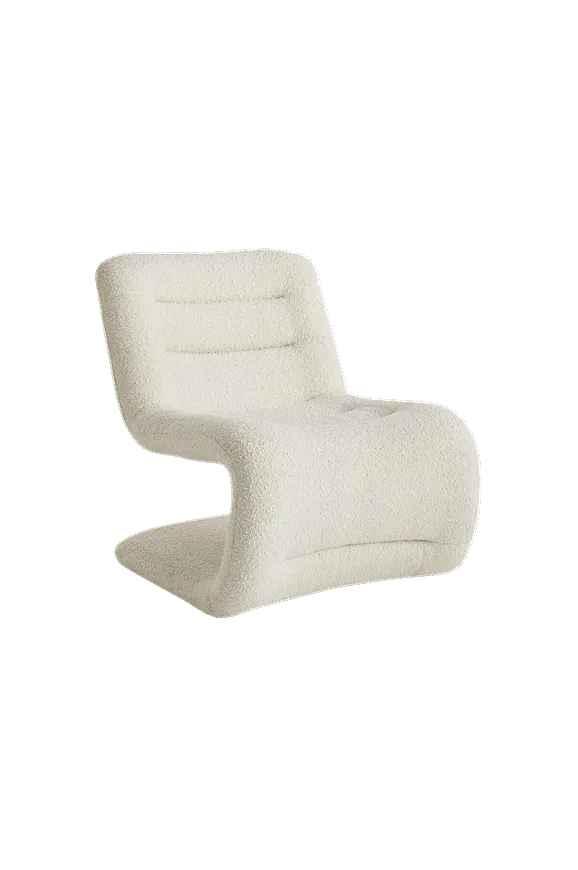 Stilren vit fåtölj 2025 från La Redoute.