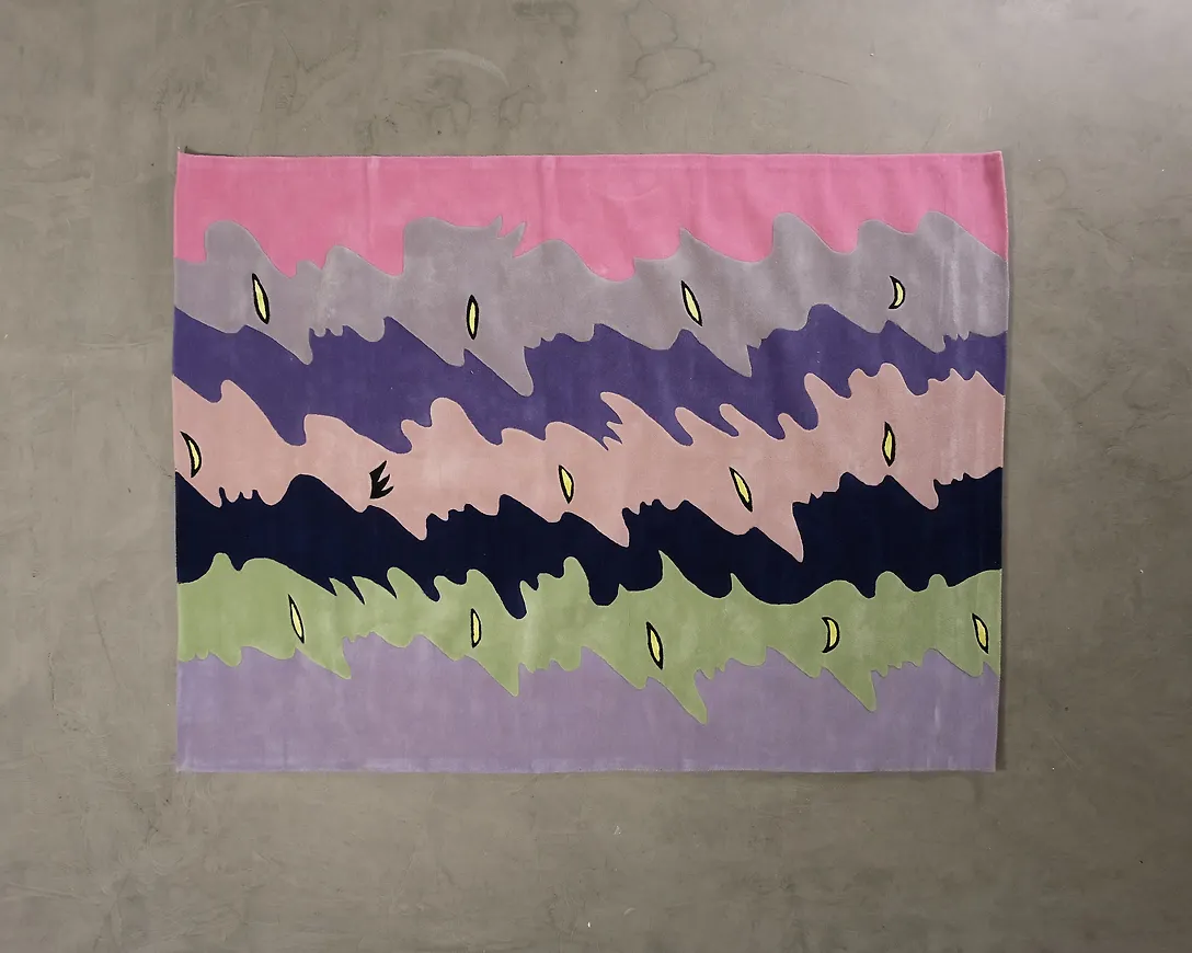 Flerfärgad Layered-matta i klassisk modell.