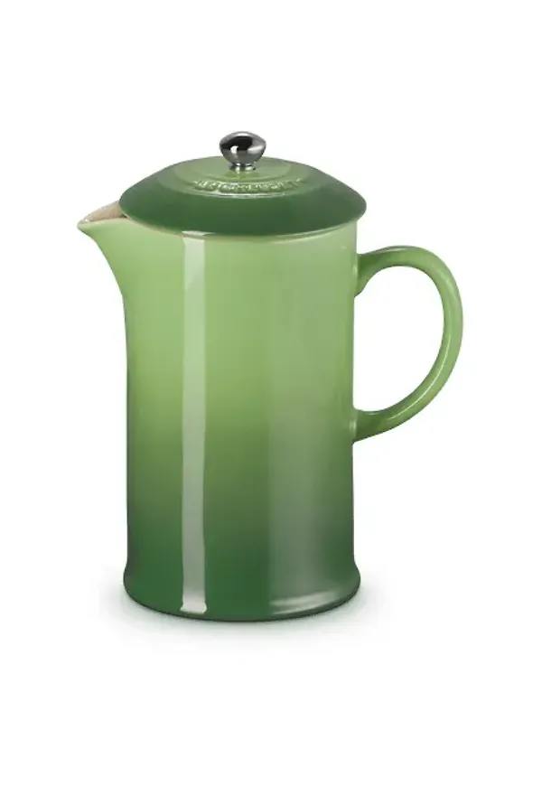 Grön Le Creuset-kaffekanna i smickrande modell.