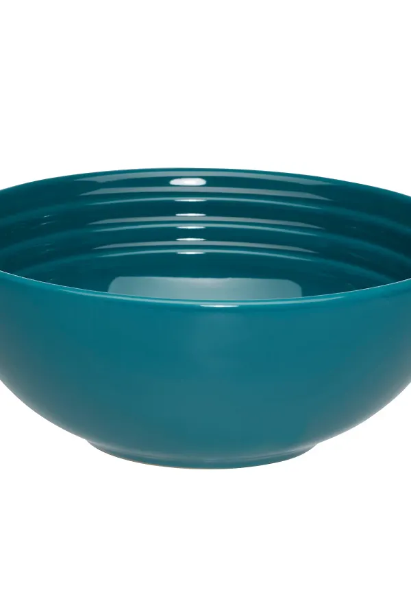 Komfortabel djup tallrik i turkost från Le Creuset.