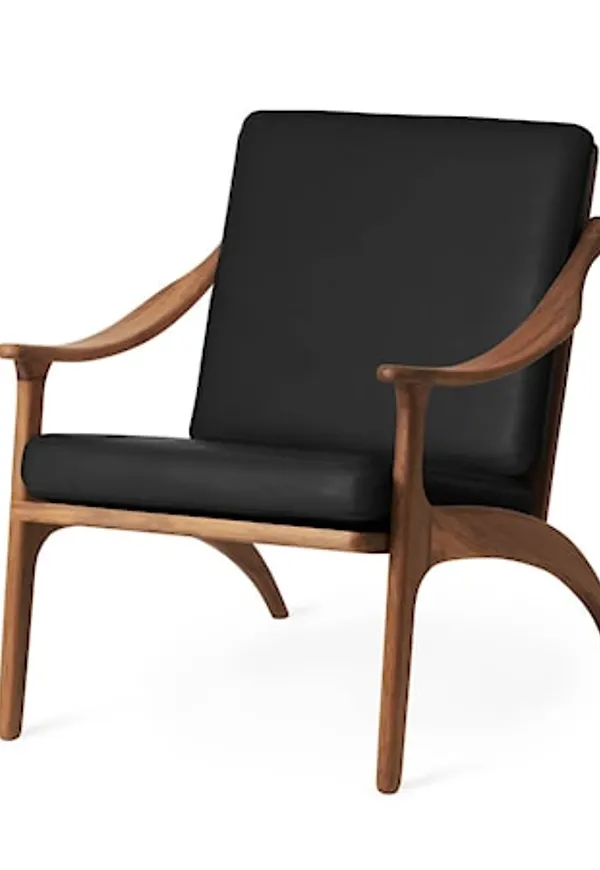 Svart Warm Nordic-teakfåtölj i fantastiskt snygg modell.