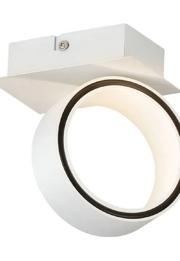 Vit Eglo-aluminiumlampa i exklusiv modell.