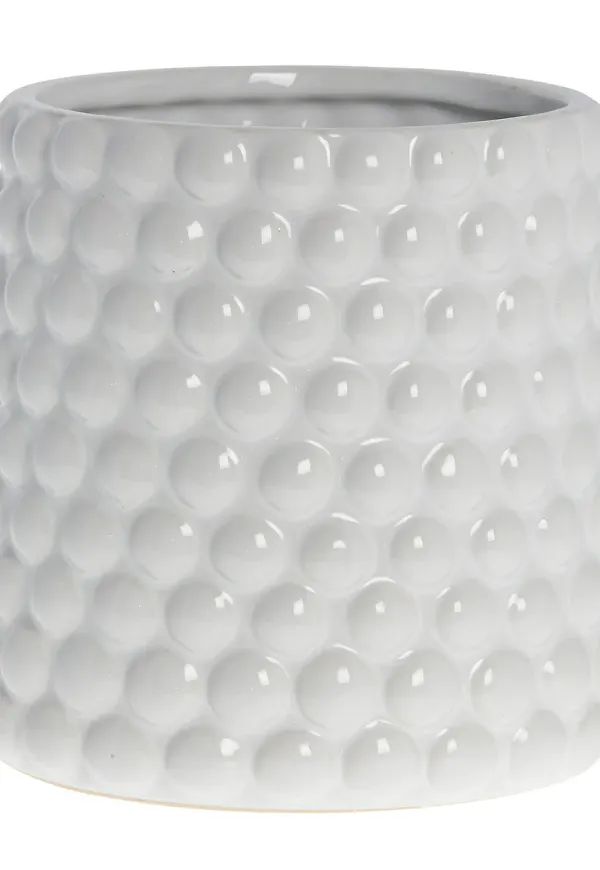 Vit Lene Bjerre-kruka i moderiktig modell.