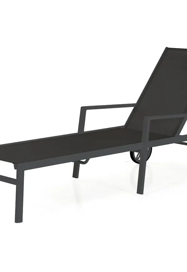 Mysig soffgrupp i grå färg gjord i aluminium.